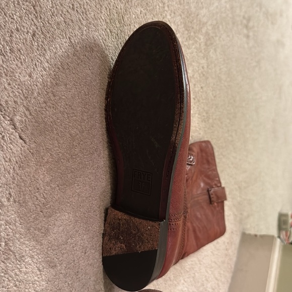 Women’s Frye Anna Mid Calf Cognac Leather Boots Size 11 Medium - Picture 4 of 7